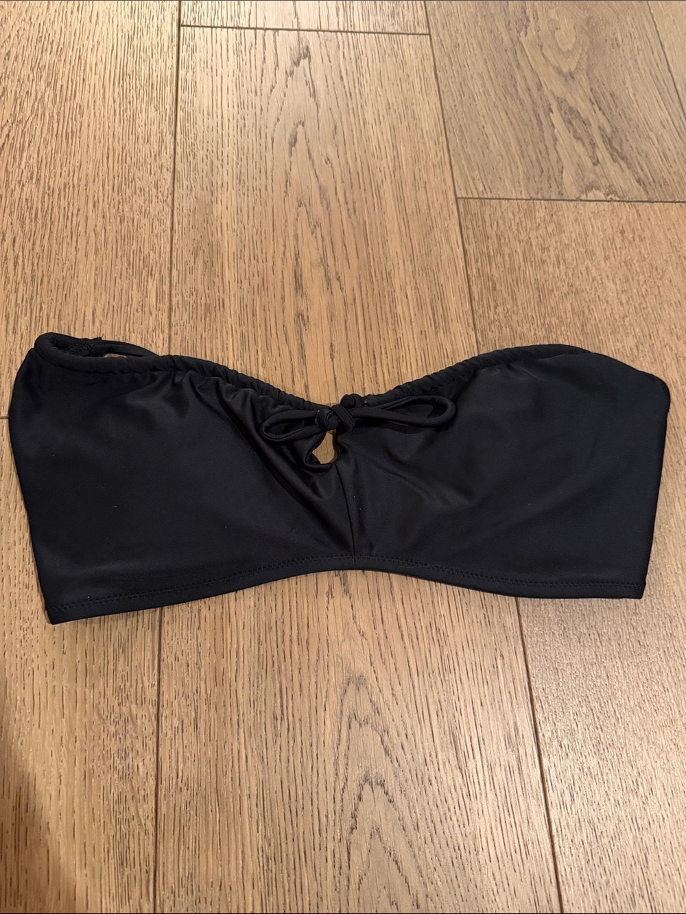 Hollister Black Swim Top with Front Tie